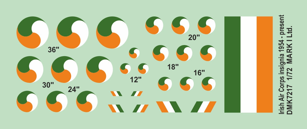 Mark I DMK7217 1:72 Irish Air Corps Insignia 1954-Present Roundels