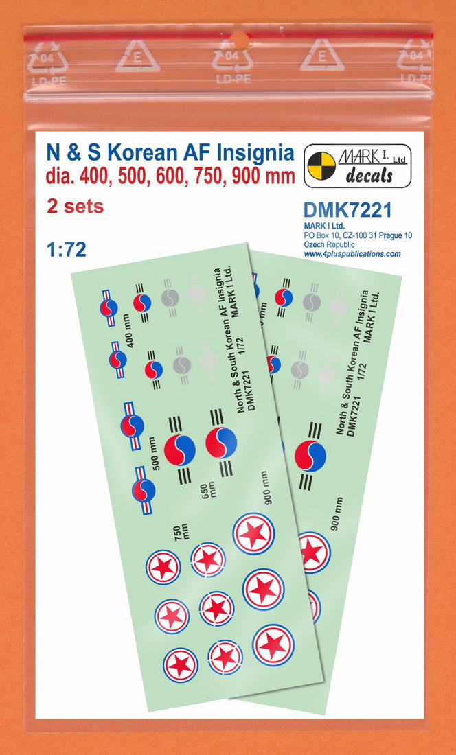 Mark I DMK7221 1:72 North & South Korean AF Insignia & Low-vis