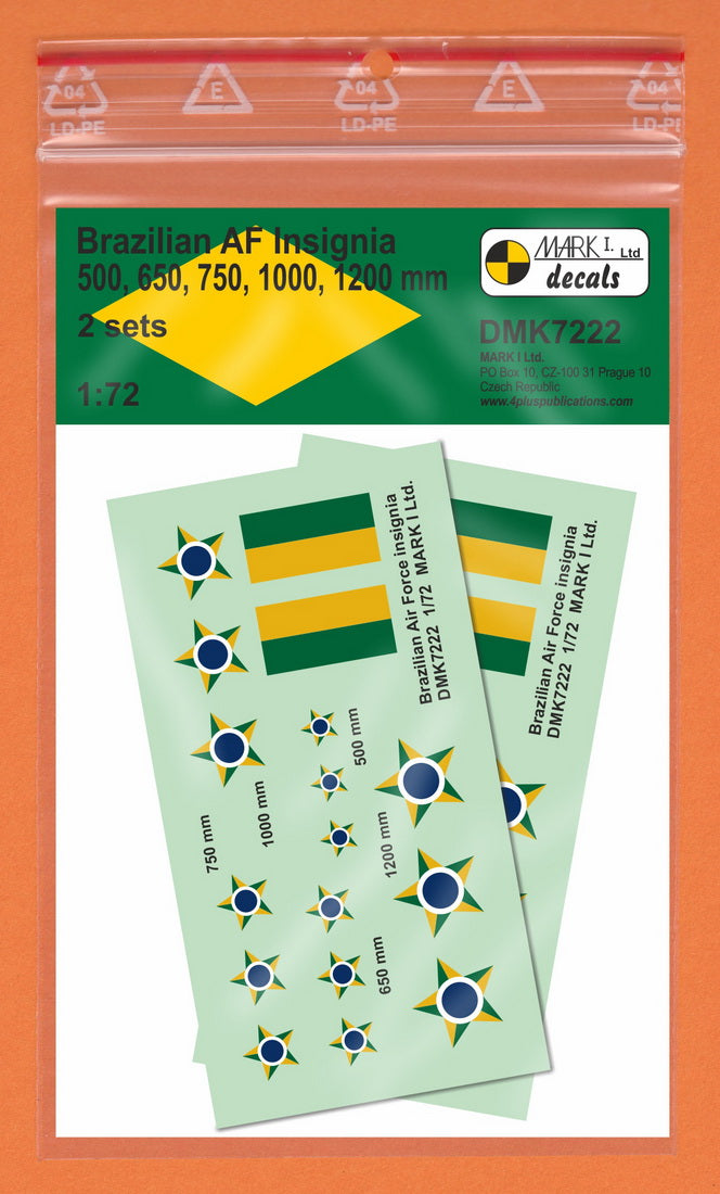 Mark I DMK7222 1:72 Brazilian AF Insignia and Fin Flashes