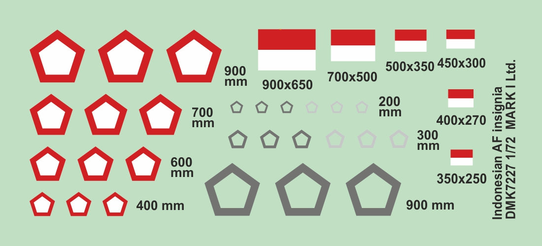 Mark I Decals DMK7227 1:72 Indonesian AF Insignia