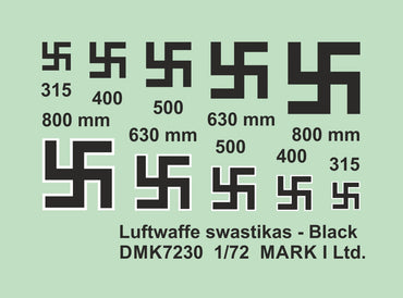 Mark I Decals DMK7230 1:72 Luftwaffe Swastikas