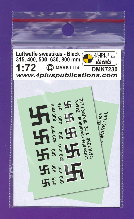 Mark I Decals DMK7230 1:72 Luftwaffe Swastikas