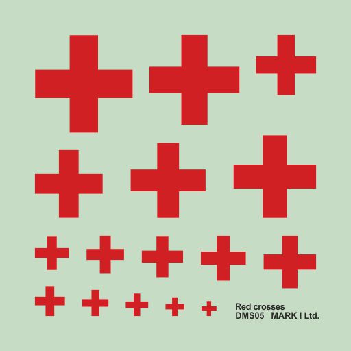Mark I Decals DMS05 Red Cross insignia, 2 sets