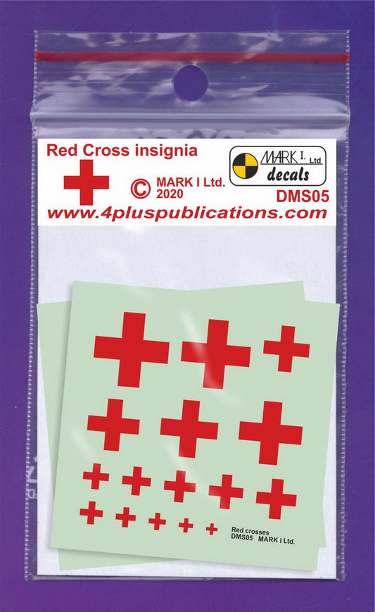 Mark I Decals DMS05 Red Cross insignia, 2 sets