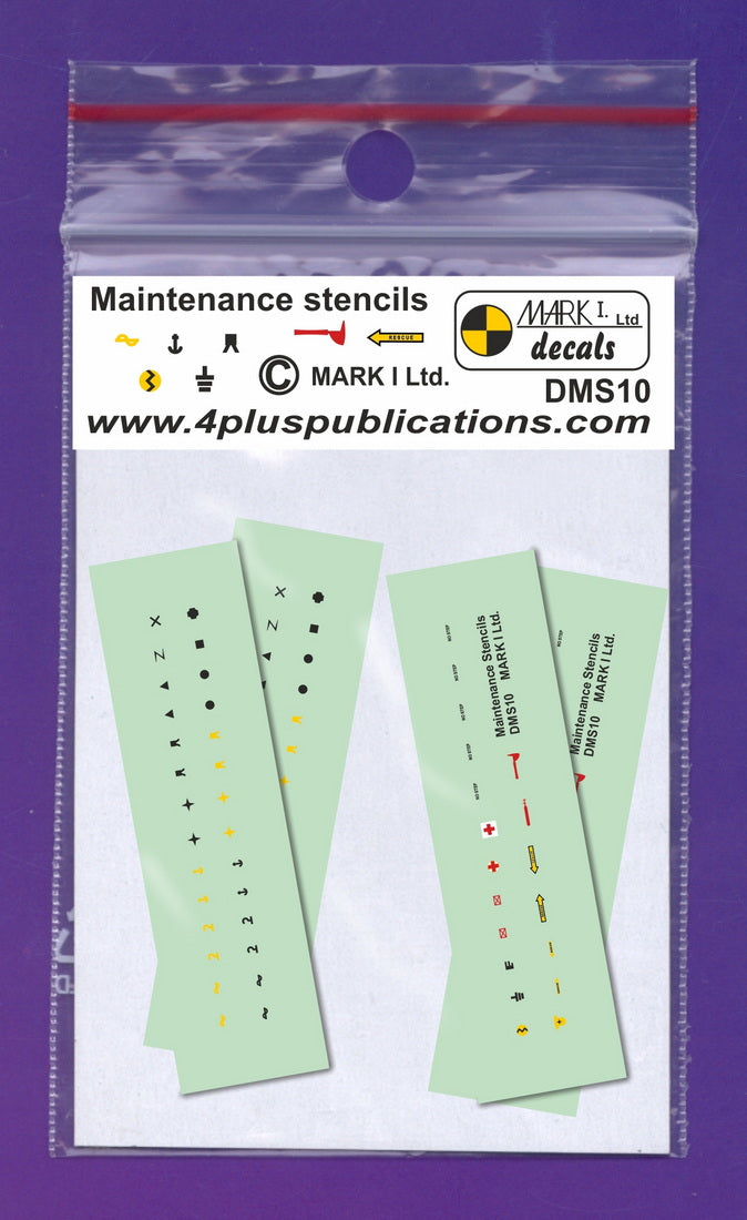 Mark I Decals DMS10 Aircraft Maintenance Stencils