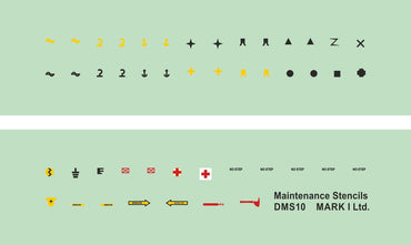 Mark I Decals DMS10 Aircraft Maintenance Stencils