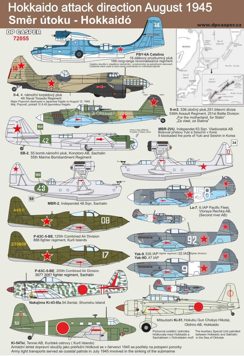 DP Casper. DPC72055 1:72 Hokkaido attack direction August 1945
