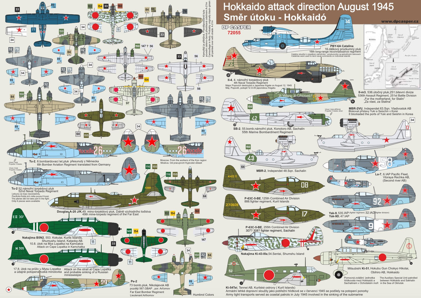 DP Casper. DPC72055 1:72 Hokkaido attack direction August 1945