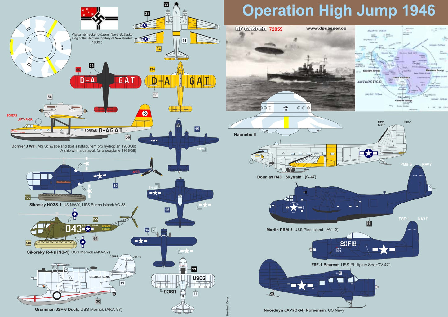 DP Casper. DPC72059 1:72 Operation High Jump 1946 Douglas R4D