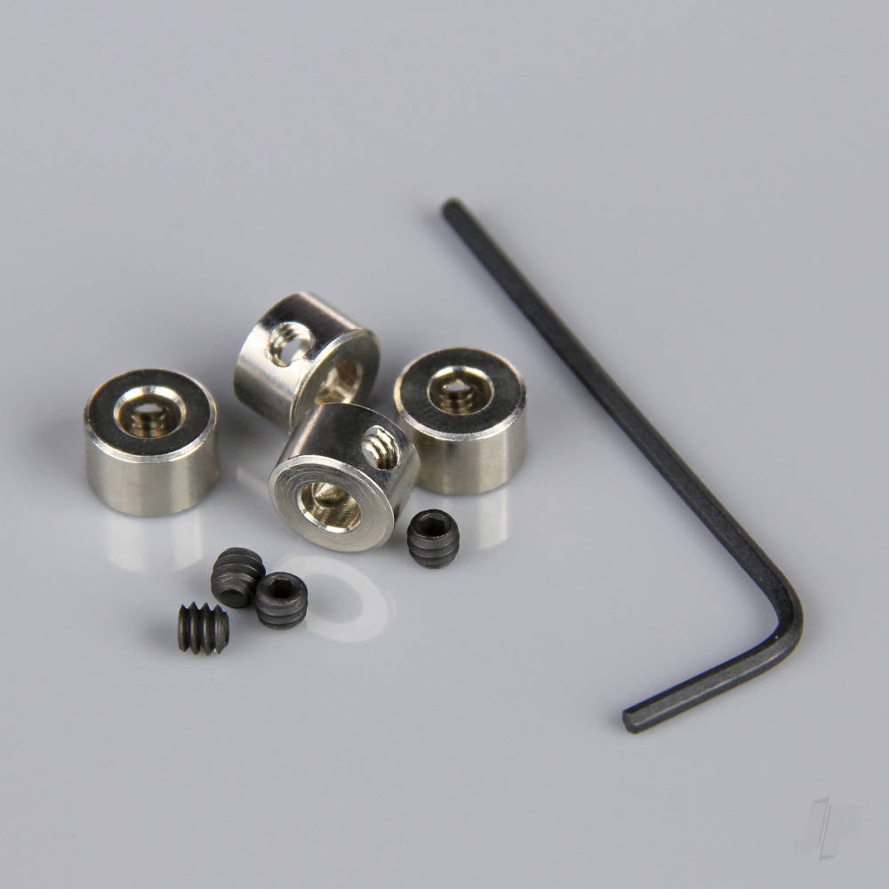 Dubro 3/16in Plated Brass Dura-Collars (4.7mm) (12 pcs per package) 599
