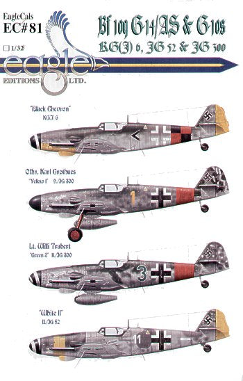 Eagle Cal EAG32081 1:32 Messerschmitt Bf-109G-14/Bf-109G-10