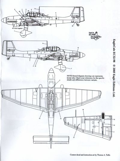 Eagle Cal EAG32098 1:32 Junkers Ju-87G 'Stuka'