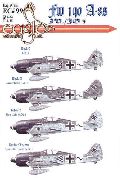 Eagle Cal EAG32099 1:32 Focke-Wulf Fw-190A-8/R IV./JG 3 Udet