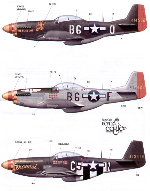 Eagle Cal EAG32102 1:32 North-American P-51D Mustang 357th FG Part 2