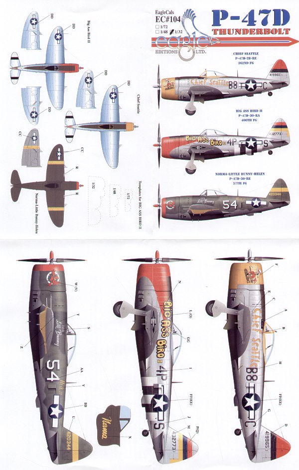 Eagle Cal EAG32104 1:32 Republic P-47D Thunderbolt Pt 1