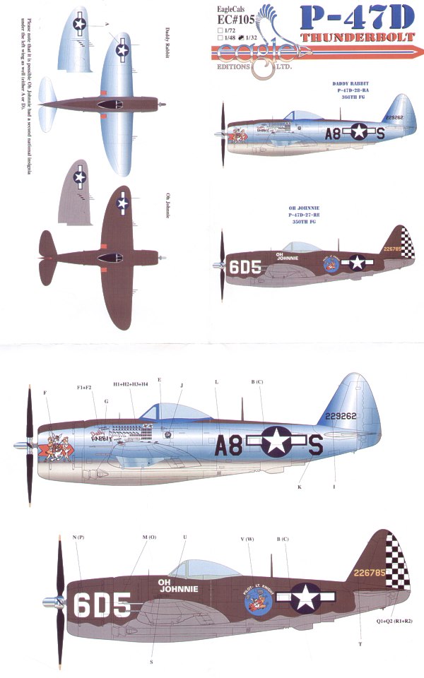 Eagle Cal EAG32105 1:32 Republic P-47D Thunderbolt Part 2