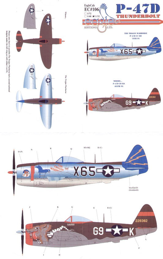 Eagle Cal EAG32106 1:32 Republic P-47D Thunderbolt Part 3
