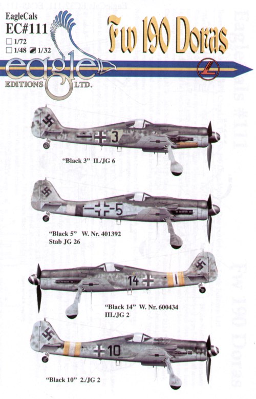Eagle Cal EAG32111 1:32 Focke-Wulf Fw-190D-9