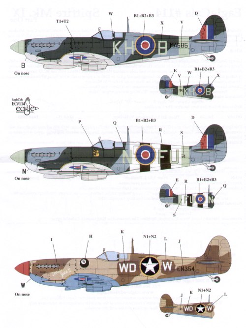 Eagle Cal EAG32114 1:32 Supermarine Spitfire Mk.IX