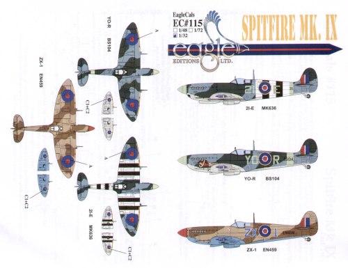 Eagle Cal EAG32115 1:32 Supermarine Spitfire Mk.IX