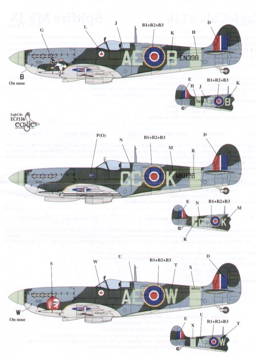 Eagle Cal EAG32116 1:32 Supermarine Spitfire Mk.IX