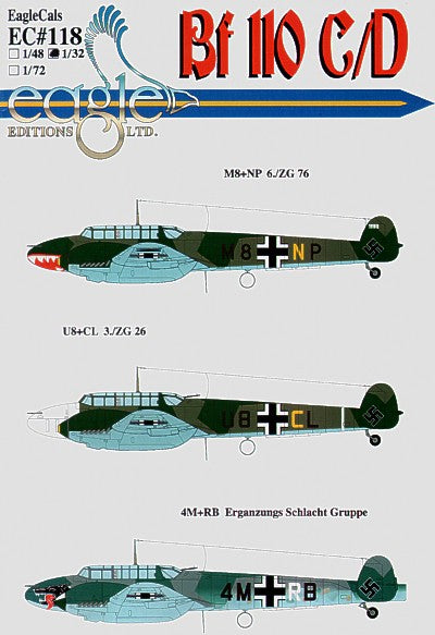 Eagle Cal EAG32118 1:32 Messerschmitt Bf-110C/Bf-110D Part 2