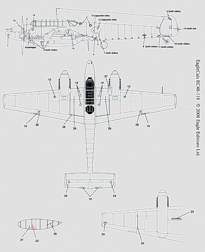Eagle Cal EAG32118 1:32 Messerschmitt Bf-110C/Bf-110D Part 2
