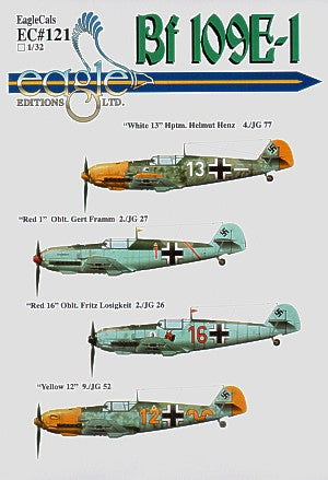 Eagle Cal EAG32121 1:32 Messerschmitt Bf-109E-1 Part 2