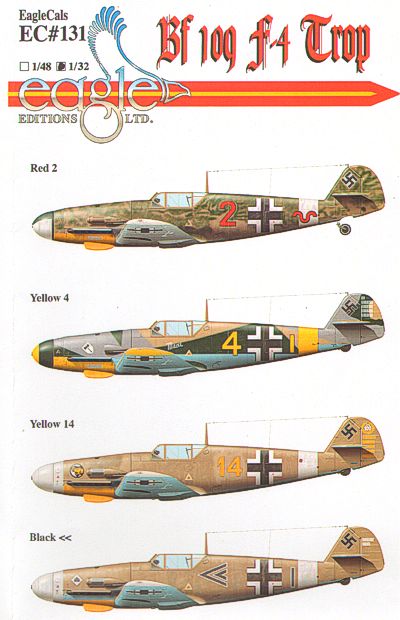 Eagle Cal EAG32131 1:32 Messerschmitt Bf-109F-4