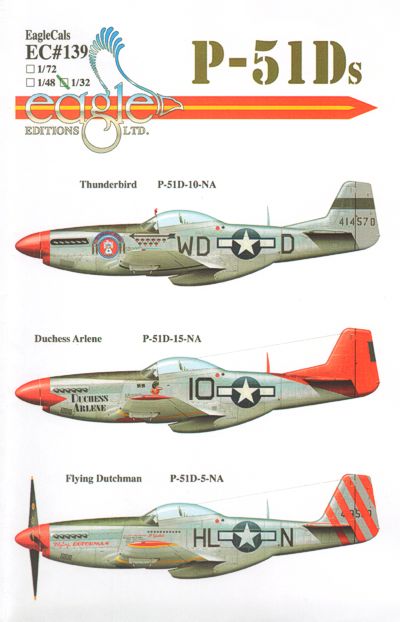 Eagle Cal EAG32139 1:32 North-American P-51D Mustang Part 1