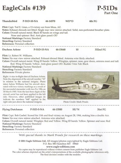 Eagle Cal EAG32139 1:32 North-American P-51D Mustang Part 1