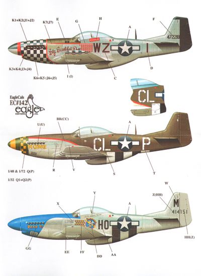 Eagle Cal EAG32142 1:32 North-American P-51D Mustang Part 4