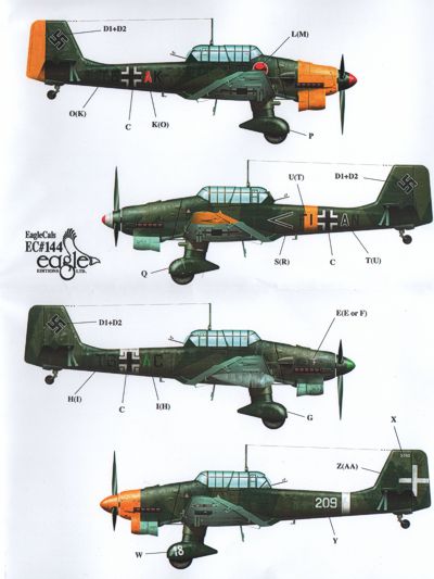 Eagle Cal EAG32144 1:32 Junkers Ju-87B/Ju-87R 'Stuka'
