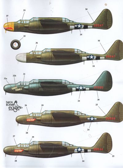 Eagle Cal EAG32148 1:32 Northrop P-61A Black Widows