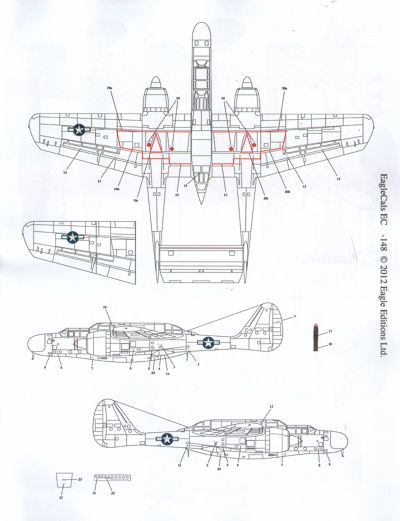Eagle Cal EAG32148 1:32 Northrop P-61A Black Widows