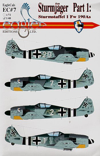Eagle Cal EAG48007 1:48 Focke-Wulf Fw-190A Sturmjager Pt 1