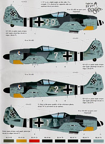 Eagle Cal EAG48007 1:48 Focke-Wulf Fw-190A Sturmjager Pt 1