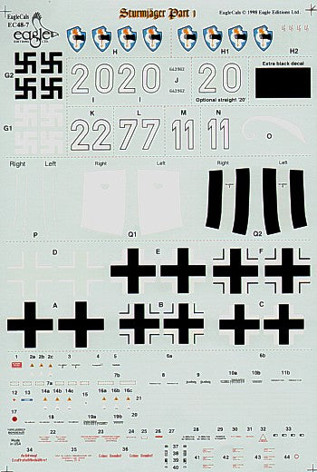 Eagle Cal EAG48007 1:48 Focke-Wulf Fw-190A Sturmjager Pt 1
