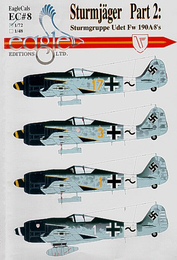 Eagle Cal EAG48008 1:48 Focke-Wulf Fw-190A-8 Sturmjager  Udet 10 or 12./JG 3