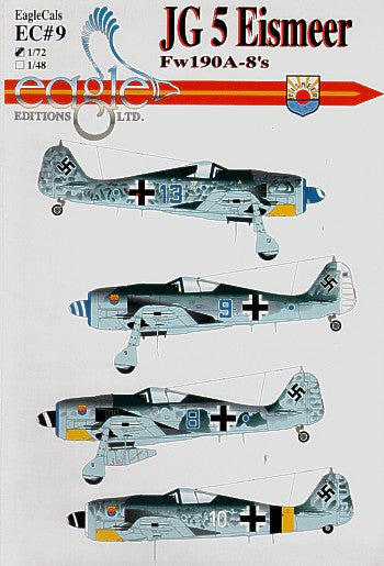 Eagle Cal EAG48009 1:48 Focke-Wulf Fw-190A-8/Fw-190A-9/Fw-190A-12./JG 5 Eismeer