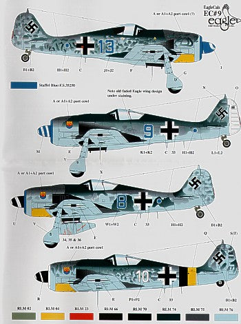 Eagle Cal EAG48009 1:48 Focke-Wulf Fw-190A-8/Fw-190A-9/Fw-190A-12./JG 5 Eismeer
