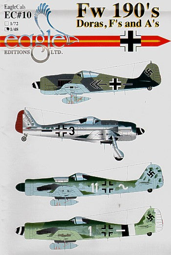 Eagle Cal EAG48010 1:48 Focke-Wulf Fw-190A/Fw-190D/Fw-190F