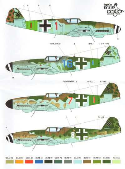 Eagle Cal EAG48015 1:48 Messerschmitt Bf-109K-4