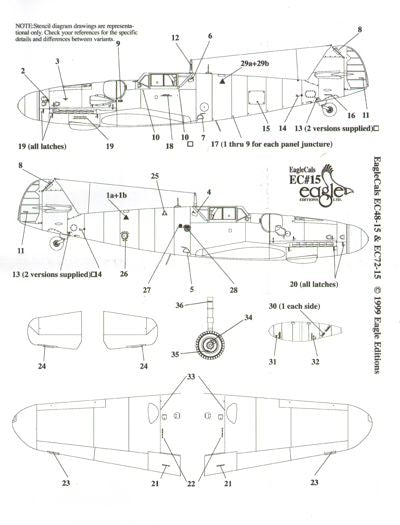 Eagle Cal EAG48015 1:48 Messerschmitt Bf-109K-4
