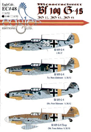 Eagle Cal EAG48048 1:48 Messerschmitt Bf-109G-4
