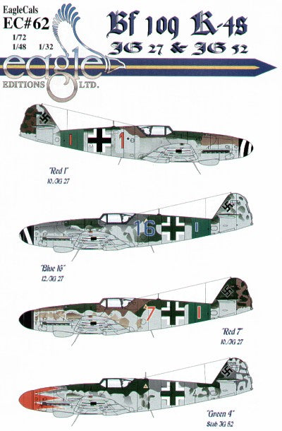 Eagle Cal EAG48062 1:48 Messerschmitt Bf-109K-4