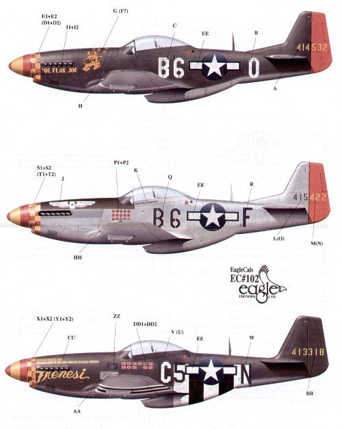 Eagle Cal EAG48102 1:48 North-American P-51D Mustang 357th FG Part 2