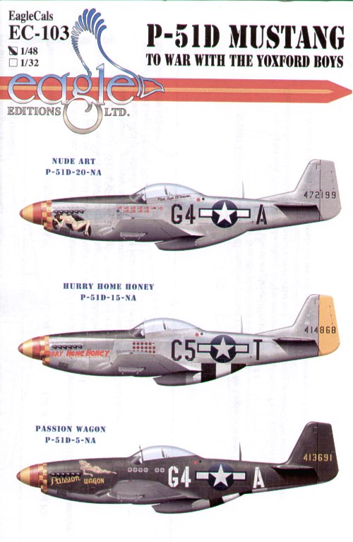 Eagle Cal EAG48103 1:48 North-American P-51D Mustang 357th FG Part 3