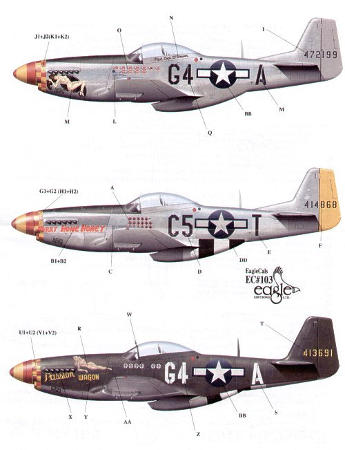 Eagle Cal EAG48103 1:48 North-American P-51D Mustang 357th FG Part 3
