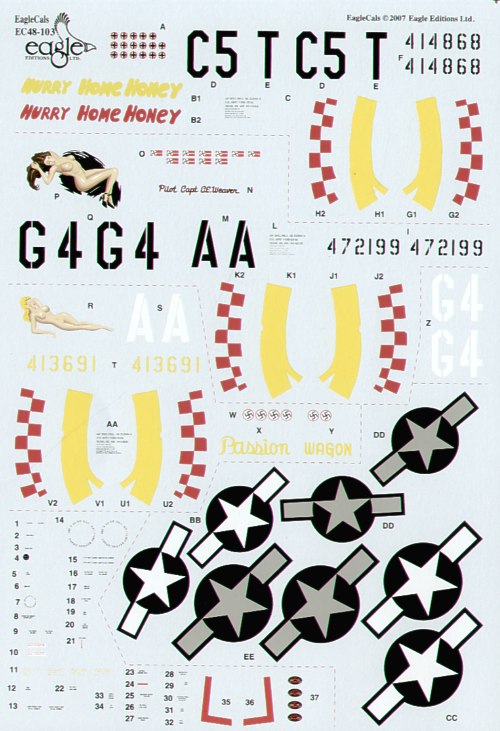 Eagle Cal EAG48103 1:48 North-American P-51D Mustang 357th FG Part 3